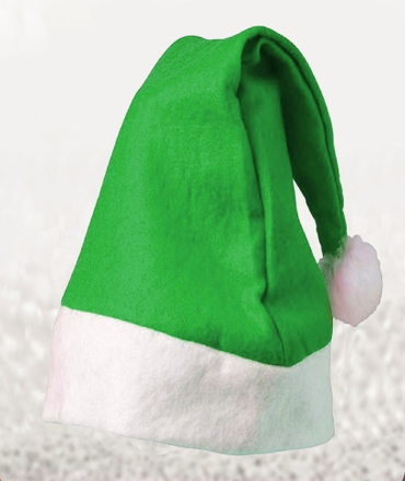 Gorro Navideño Verde en Fieltro